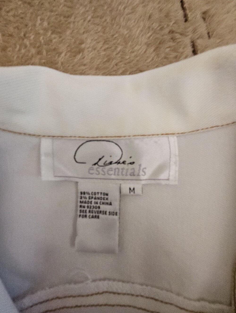 Rare Vintage Diane Essentials White Collared Jean Jacket with Sequin Stars Sz M - Picture 7 of 8
